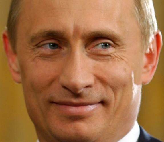 Владимир Путин нарисовал на песке смешного человечка (ФОТО)