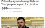 Зеленский согласился на переговоры по мирному плану Трампа