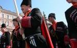 Первый отряд казаков-добровольцев отправлен из Петербурга для защиты границы РФ
