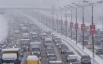 Из-за снегопада в Москве пробки достигли восьми баллов