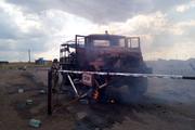 Фото уничтоженного ракетой в Донбассе грузовика армии Украины выложили в сеть