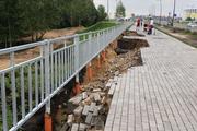 В Нижнем Новгороде ливни разрушили дорогу, построенную к ЧМ-2018