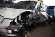 Каршеринговый автомобиль  попал в ДТП с фурами на МКАД, водитель сбежал