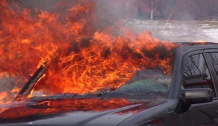 Петербуржцы потушили загоревшийся автомобиль при помощи воды из цветочного магазина