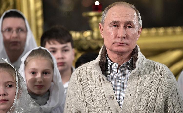 Путин отметил Рождество в Санкт-Петербурге