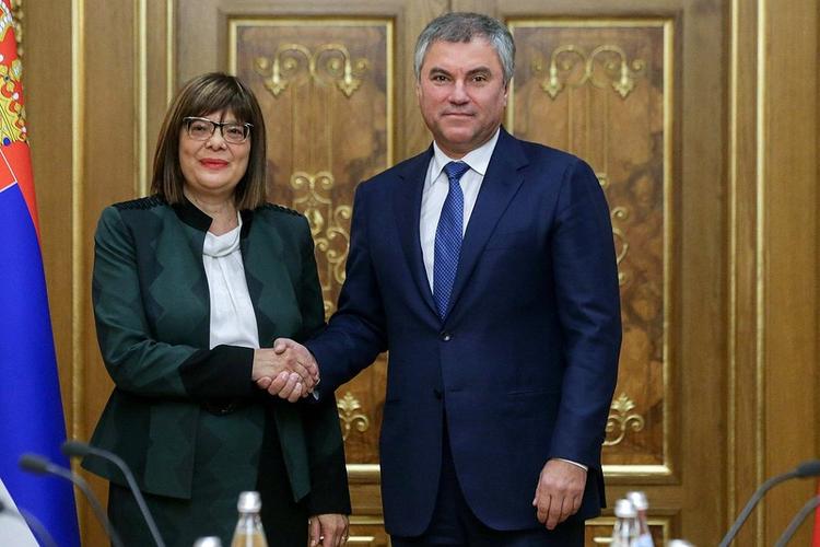 Спикеры парламентов России и Сербии проведут двустороннюю встречу в Москве