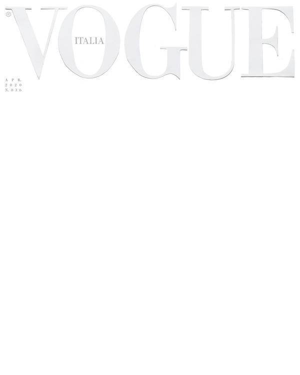 «Это цвет одежды тех, кто спасает наши жизни», новый номер итальянского Vogue выйдет с чистой белой обложкой