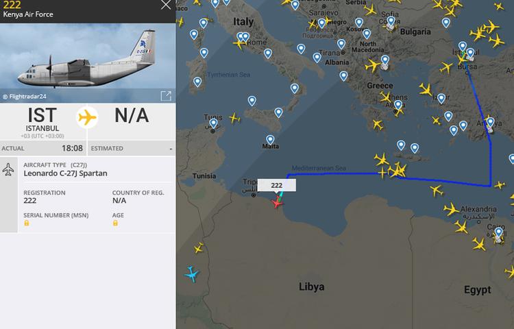 Следом за американским чартером в Ливию прибыл самолет ВВС Кении