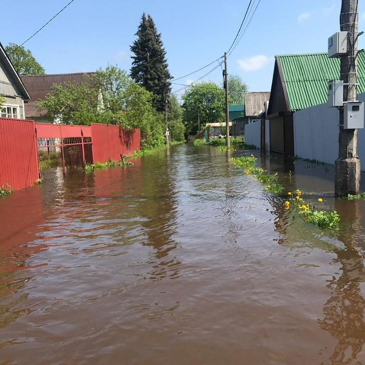 В сеть попали фото, как «поплыли» после дождя жители Опалихи и Нахабино в Подмосковье