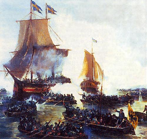 В 1717 году русский морской десант высадился на шведский остров Готланд