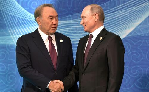 Путин поздравил Назарбаева с юбилеем
