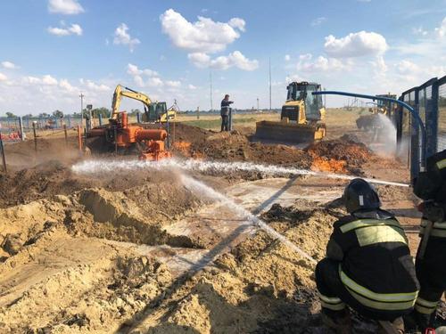 В Волгоградской области произошел пожар на газопроводе