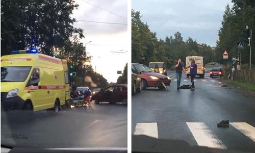 Видео, как в Петрозаводске машина снесла подростка на пешеходном переходе 