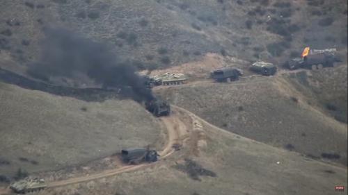 Минобороны Армении  опубликовало видео танкового боя в Нагорном Карабахе