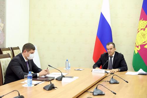 Губернатор Кубани обсудил с главой РЖД проекты развития ж/д сообщения в регионе