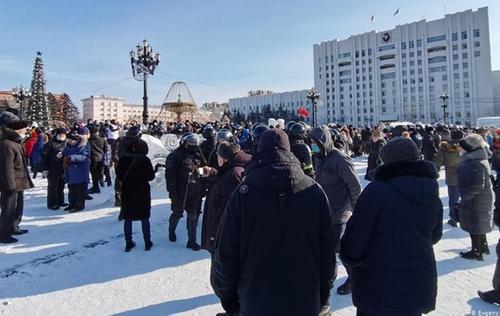 В Хабаровске начались массовые задержания протестующих