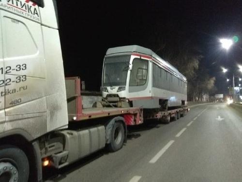 В Краснодар прибыл первый трамвай из партии нового года
