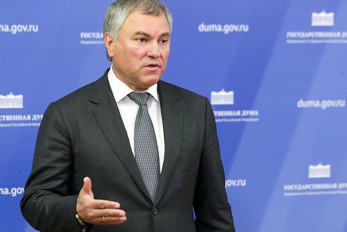 Володин прокомментировал введение санкций в отношении Медведчука