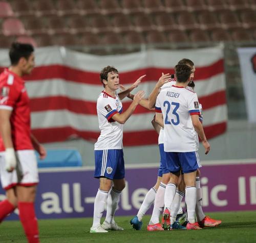 Сборная Мальты терпит поражение от России - 1:3