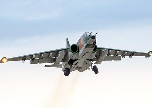 Штурмовики Су-25СМ3 ЮВО отработали поддержку наступления сухопутных сил  с воздуха 