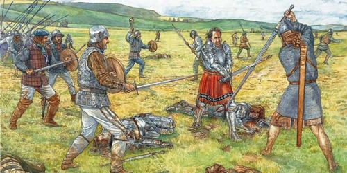 Битва при Флоддене, одно из крупных сражений 16 века между англичанами и шотландцами