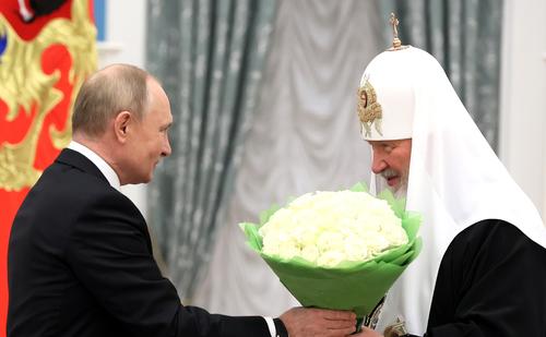 Путин в Кремле поздравил патриарха Кирилла с юбилеем