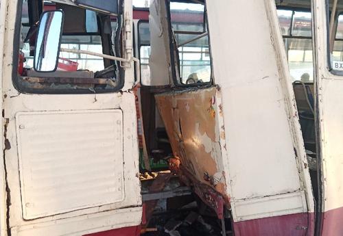 В Челябинске столкнулись сразу три трамвая