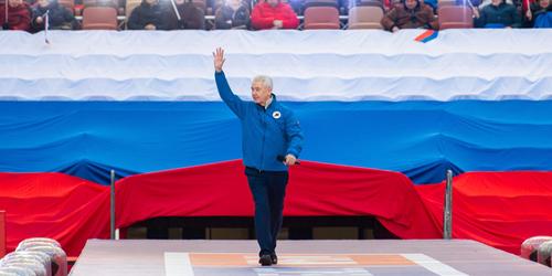 Собянин выступил на концерте-митинге в честь годовщины воссоединения Крыма с Россией