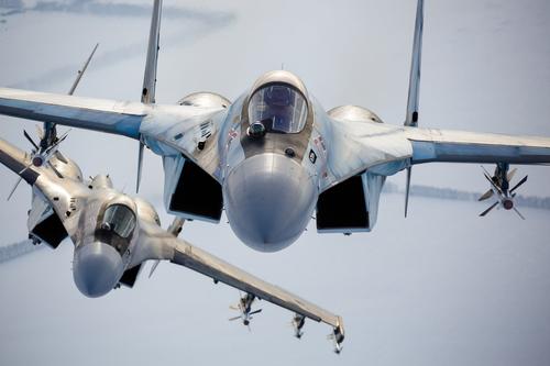 Минобороны России впервые показало кадры ночного патрулирования истребителей Су-35 в ходе операции на Украине