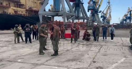 WarGonzo:  глава ДНР Пушилин побывал в морском порту Мариуполя