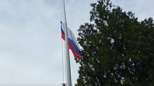 Над Большой Белозеркой в Запорожской области реет российский флаг