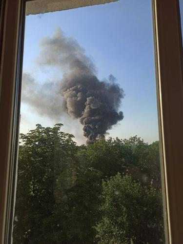Прилёт снаряда ВСУ на нефтебазу Донецка вызвал пожар