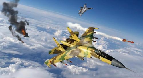 Истребители Су-35 российских ВКС в воздушном бою сбили два украинских боевых самолёта