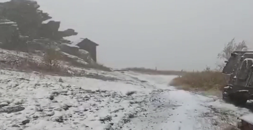 На «Таганае» в Челябинской области выпал снег