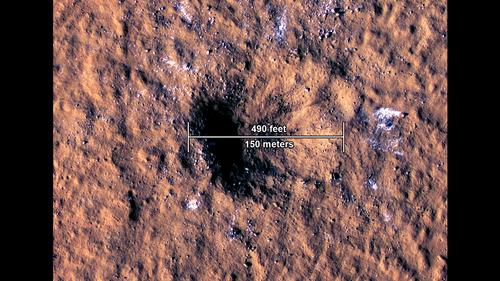 Посадочный модуль НАСА обнаружил столкновение метеорита с Марсом