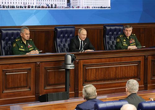 В ходе коллегии было заявлено о постановке на вооружение ВС РФ МБР «Сармат»    