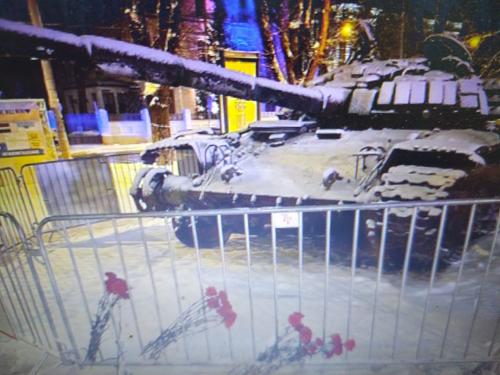 В Риге появился российский танк