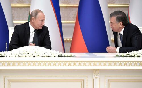 Путин обсудил с Мирзиеевым стратегическое партнерство РФ и Узбекистана