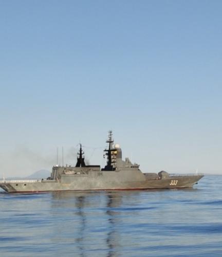 Три боевых корабля ТоФ вышли в открытое море для проведения учений 