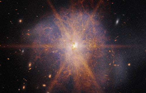 Телескоп «Джеймс Уэбб» запечатлел на снимке слияние двух галактик Вселенной