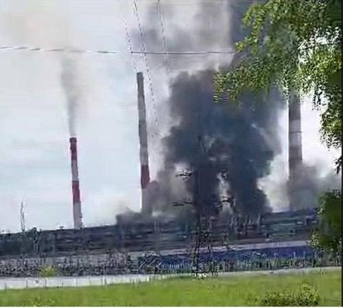 Пожар начался на Новочеркасской ГРЭС в Ростовской области