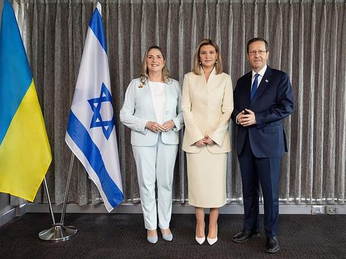 Жена президента Украины Елена Зеленская в Израиле встретилась с президентом страны Ицхаком Герцогом