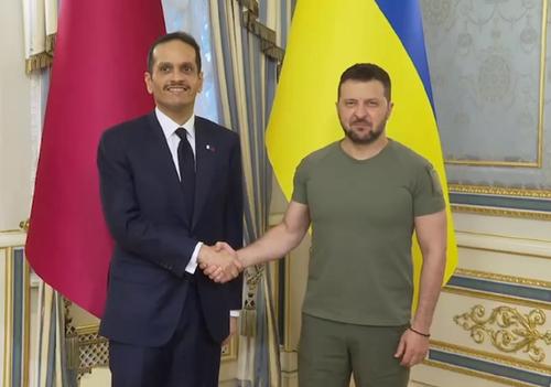 Зеленский встретился с премьером Катара - страна выделила Украине  $20 млн долларов на экспорт зерна