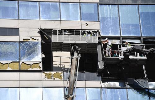 Собянин: украинский дрон попал в ту же башню Москва-Сити, что и при атаке ночью 30 июля, поврежден фасад на уровне 21 этажа