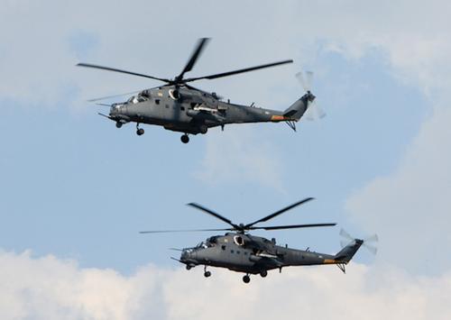 Вертолеты Ми-35М ликвидировали на Краснолиманском направлении опорный пункт ВСУ