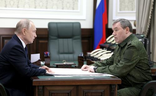 Герасимов в штабе в Ростове-на-Дону доложил Путину о ходе СВО на Украине