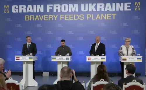 Лидеры четырех стран прервали пресс-конференцию в Киеве из-за воздушной тревоги