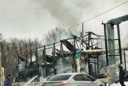В Хабаровском крае сгорел торговый центр