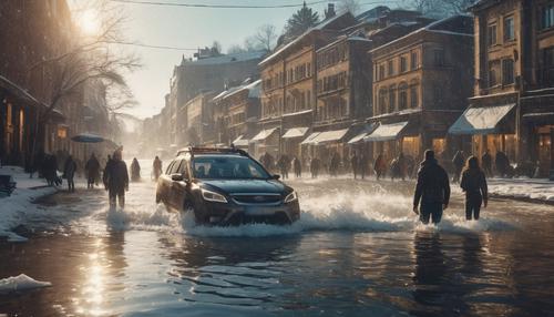 На Крым, и так тонущий в воде, выпала, кажется, месячная норма снега