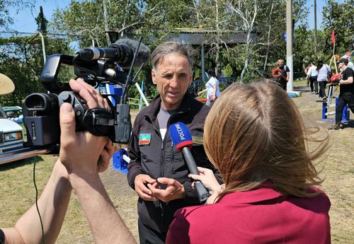 Депутат Ильяс Текеев открыл современную спортивную площадку под Донецком